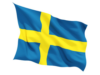 Waving flag of sweden