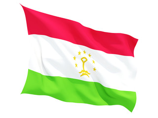Waving flag of tajikistan