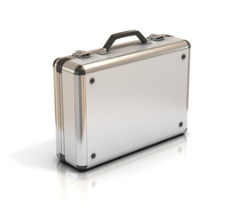 metallic case isolated on white