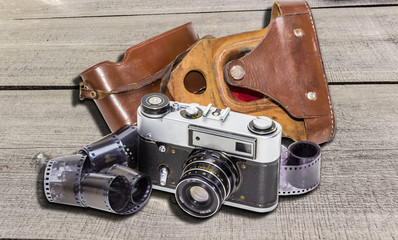 Old camera and films