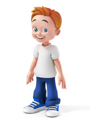 little boy 3d illustration