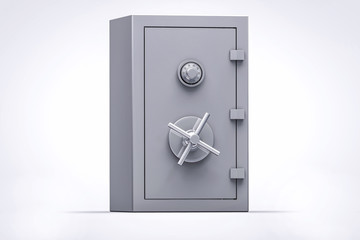 3D bank safe box isolated render
