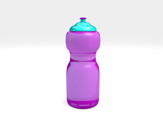 sports water bottle on white