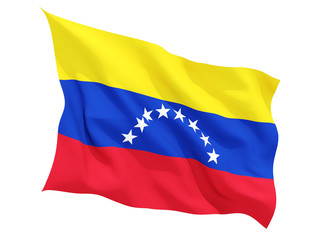 Waving flag of venezuela