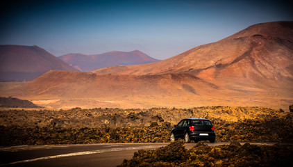 car on a mountain road