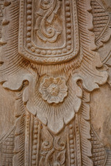 Cambodia wood carving art