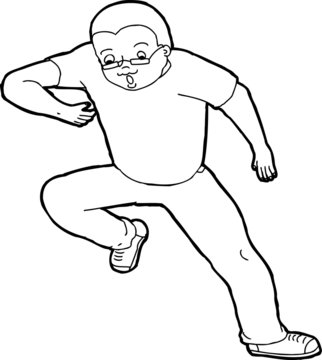 recommend clip art: Outline of Man Tripping