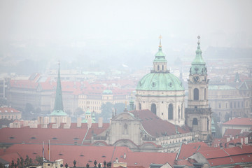 Fototapeta premium Saint Nicholas Church in Mala Strana in Prague, Czech Republic.