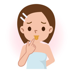舌苔 女性