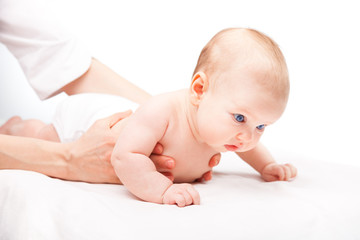 Infant back massage