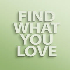 find what you love