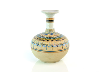 Old chinese antique vase on the white background