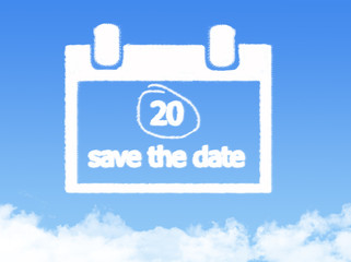 Calendar cloud shape