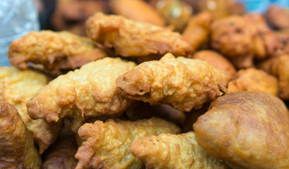 Vegetable Pakoras, a delicious street food in south Asia