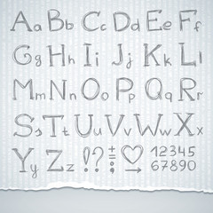 hand drawn alphabet
