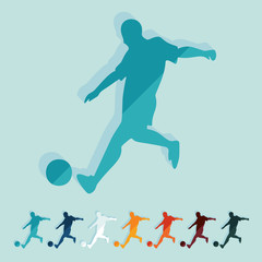 Flat design: soccer player