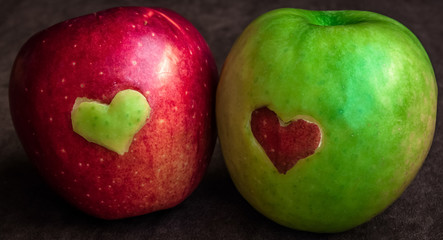 Valentines Day background with hearts.