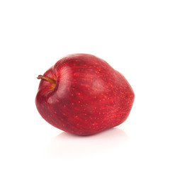 Red apple on white background