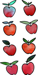 vector pattern with apples and pears
