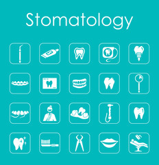 Set of stomatology simple icons