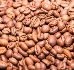 Kaffeebohnen geröstet für espresso und Kaffee