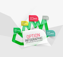 Modern abstract business geometric infographics