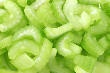 background of fresh celery pieces © tpzijl