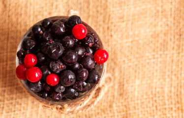 cup of frozen berries