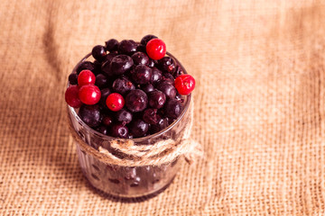 cup of frozen berries