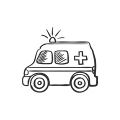 ambulance doodle drawing - 82999763