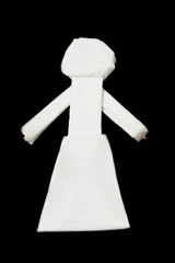 Female Symbol, Toilet Symbol, Art from tissues paper