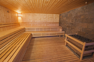 Sauna in a health spa