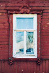 vintage window and old stone wall textured  wallpaper background