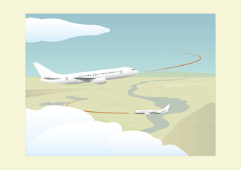 Phases of a flight. Climbing and approach