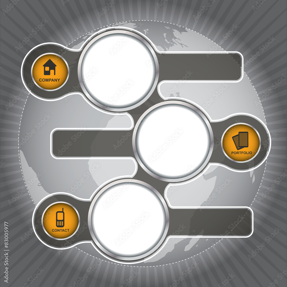 Poster Abstract vector diagram with the introduction of the company