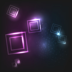 leuchtende Quadrate - Vektor Hintergrund