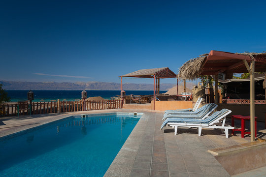 Pool iat the hotel. Aqaba. Jordan
