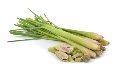 lemon grass on white background