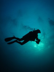 Diver silhoutte