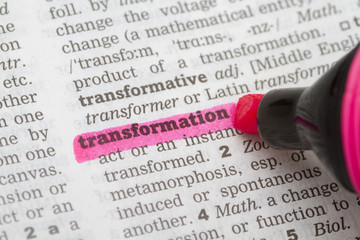 Dictionary definition transformation - obrazy, fototapety, plakaty