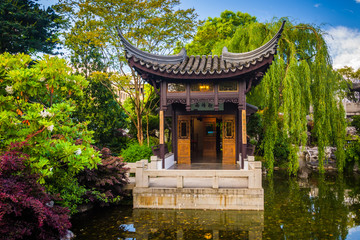 Pagoda at the Lan Su Chinese Garden, in Portland, Oregon.