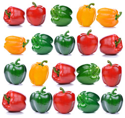pepper on white background