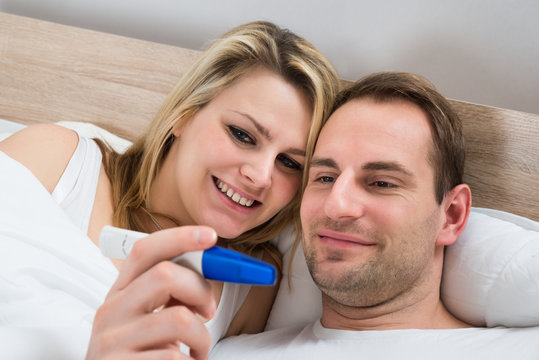 Couple Watching Pregnancy Test