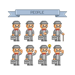 Pixel art collection retro