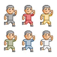 Pixel art funny runners