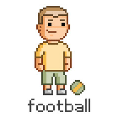Pixel soccer player