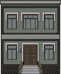 Pixel art house for background
