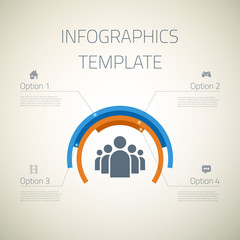Web Infographic Timeline Pie Template Layout With Vector Icons,