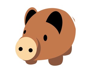 simple cute pig mascot