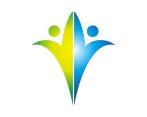 abstract people care logo